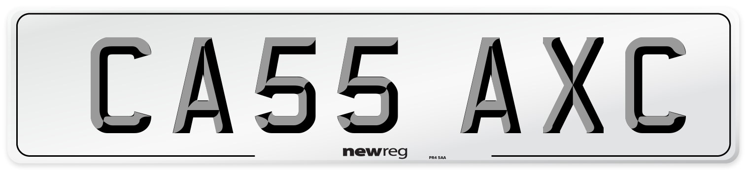 CA55 AXC Number Plate from New Reg